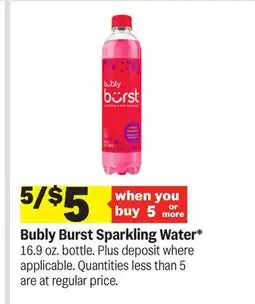 Meijer Bubly Burst Sparkling Water offer