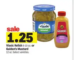Meijer Vlasic Relish 9-10 oz. or Gulden's Mustard 12 oz offer