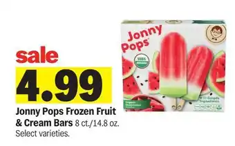 Meijer Jonny Pops Frozen Fruit & Cream Bars offer