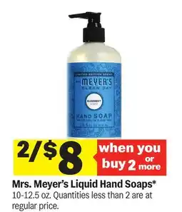 Meijer Mrs. Meyer's Liquid Hand Soaps offer