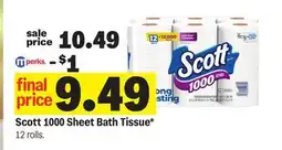 Meijer Scott 1000 Sheet Bath Tissue offer