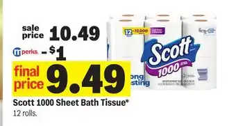 Meijer Scott 1000 Sheet Bath Tissue offer