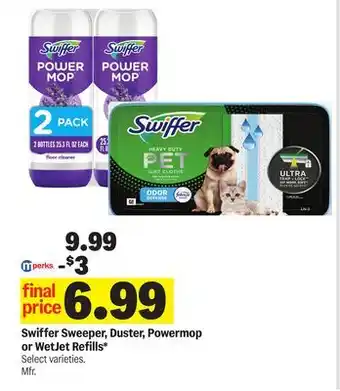 Meijer Swiffer Sweeper, Duster, Powermop or WetJet Refills offer