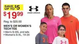 Dunham's Sports MEN'S OR WOMEN'S TECH TEE offer