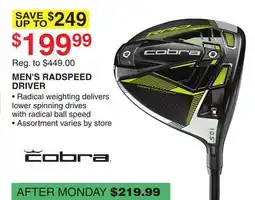 Dunham's Sports COBRA MEN'S RADSPEED DRIVER offer