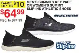 Dunham's Sports SKECHERS KEY PACE OR WOMEN'S SUMMIT SLIP-INS ATHLETIC SHOES offer