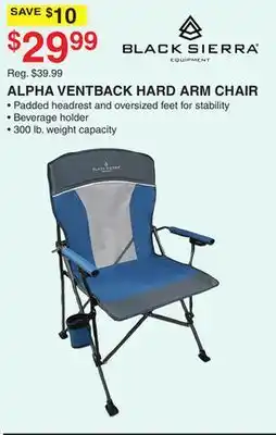 Dunham's Sports BLACK SIERRA ALPHA VENTBACK HARD ARM CHAIR offer