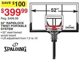 Dunham's Sports 52 RAPIDLOCK TWIST PORTABLE SYSTEM offer