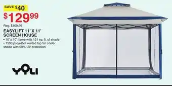 Dunham's Sports YOLI EASYLIFT 11' X 11' SCREEN HOUSE offer