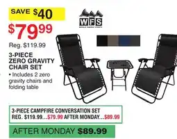 Dunham's Sports 3-PIECE ZERO GRAVITY CHAIR SET offer