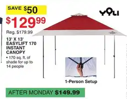 Dunham's Sports 13' X 13' EASYLIFT 170 INSTANT CANOPY offer