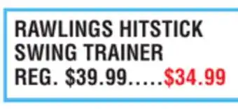 Dunham's Sports RAWLINGS HITSTICK SWING TRAINER offer