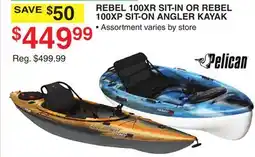 Dunham's Sports REBEL 100XR SIT-IN OR REBEL 100XP SIT-ON ANGLER KAYAK offer
