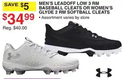 Dunham's Sports RM BASEBALL CLEATS OR WOMEN'S GLYDE 2 RM SOFTBALL CLEATS offer