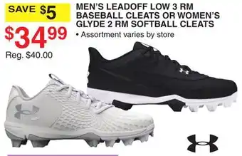 Dunham's Sports RM BASEBALL CLEATS OR WOMEN'S GLYDE 2 RM SOFTBALL CLEATS offer