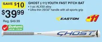 Dunham's Sports GHOST (-11) YOUTH FAST PITCH BAT offer