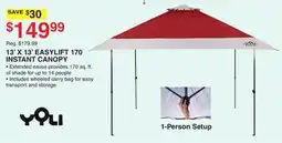 Dunham's Sports 13' X 13' EASYLIFT 170 INSTANT CANOPY offer