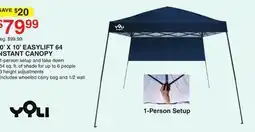 Dunham's Sports YOLI 10' X 10' EASYLIFT 64 NSTANT CANOPY offer