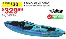 Dunham's Sports PELICAN S.E.E.K. SIT-ON KAYAK offer