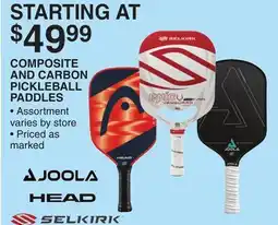 Dunham's Sports COMPOSITE AND CARBON PICKLEBALL PADDLES offer