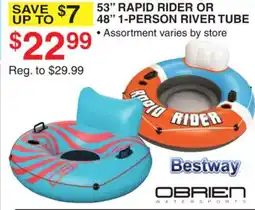 Dunham's Sports 53 RAPID RIDER OR 48 1-PERSON RIVER TUBE offer