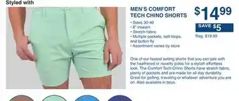 Dunham's Sports MEN'S COMFORT TECH CHINO SHORTS offer