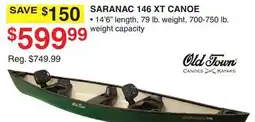 Dunham's Sports SARANAC 146 XT CANOE offer