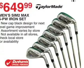 Dunham's Sports MEN'S SIM2 MAX 5-PW IRON SET offer