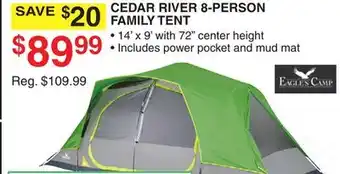 Dunham's Sports CEDAR RIVER 8-PERSON FAMILY TENT offer