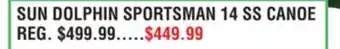 Dunham's Sports SUN DOLPHIN SPORTSMAN 14 SS CANOE offer