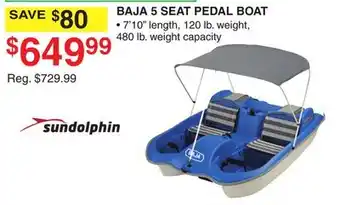 Dunham's Sports BAJA 5 SEAT PEDAL BOAT offer
