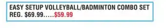 Dunham's Sports EASY SETUP VOLLEYBALL/BADMINTON COMBO SET offer