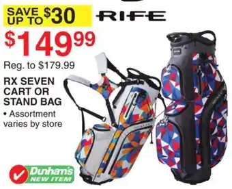 Dunham's Sports RX SEVEN CART OR STAND BAG offer