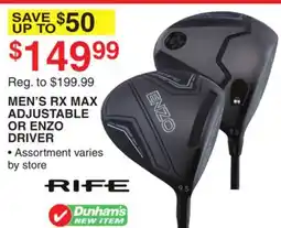 Dunham's Sports MEN'S RX MAX ADJUSTABLE OR ENZO DRIVER offer