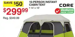 Dunham's Sports 10-PERSON INSTANT CABIN TENT offer