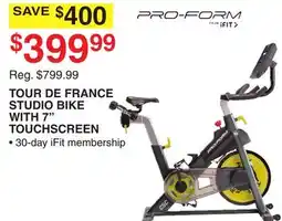 Dunham's Sports TOUR DE FRANCE STUDIO BIKE WITH 7 TOUCHSCREEN offer