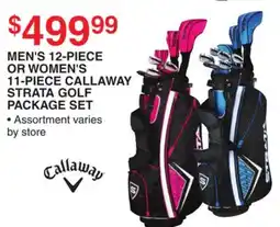 Dunham's Sports MEN'S 12-PIECE OR WOMEN'S 11-PIECE CALLAWAY STRATA GOLF PACKAGE SET offer