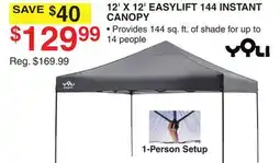 Dunham's Sports 12' X 12' EASYLIFT 144 INSTANT CANOPY offer