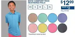 Dunham's Sports BOYS' COMFORT TECH HEATHERED POLO offer