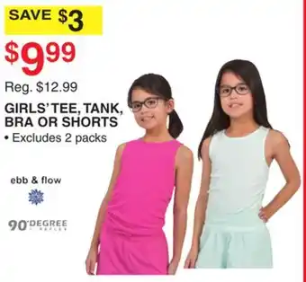 Dunham's Sports GIRLS' TEE, TANK, BRA OR SHORTS offer