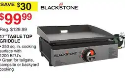 Dunham's Sports BLACKSTONE 17 TABLE TOP GRIDDLE offer