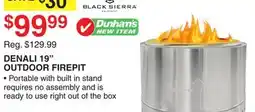 Dunham's Sports DENALI 19 OUTDOOR FIREPIT offer