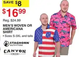 Dunham's Sports MEN'S WOVEN OR AMERICANA SHIRT offer