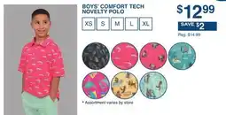 Dunham's Sports BOYS' COMFORT TECH NOVELTY POLO XS S M L XL offer