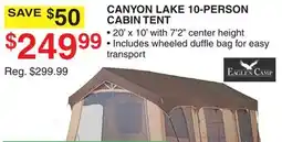 Dunham's Sports CANYON LAKE 10-PERSON CABIN TENT offer