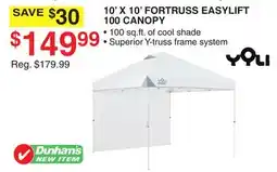 Dunham's Sports 10' X 10' FORTRUSS EASYLIFT 100 CANOPY offer