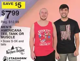 Dunham's Sports MEN'S AMERICANA TEE, TANK OR MUSCLE offer