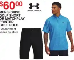 Dunham's Sports MEN'S DRIVE GOLF SHORT OR MATCHPLAY PRINTED GOLF POLO offer