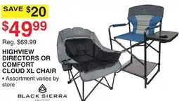 Dunham's Sports HIGHVIEW DIRECTORS OR COMFORT CLOUD XL CHAIR offer
