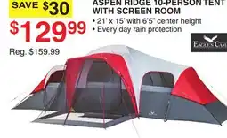 Dunham's Sports ASPEN RIDGE 10-PERSON TENT WITH SCREEN ROOM offer